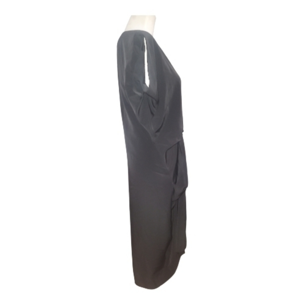 All Saints Black zoe Midi Dress 6 - Picture 5 of 6